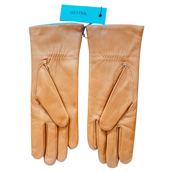 Hestra Womens Leather Hairsheep Gloves Size 6.5 Lined In Soft Wool New With Tags - Picture 8 of 8